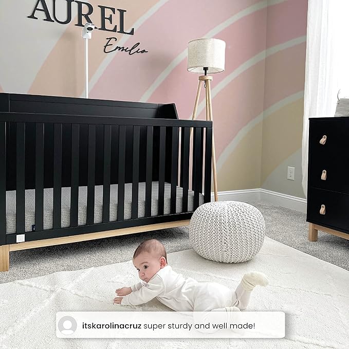 GAP babyGap Oxford 6-in-1 Convertible Crib - Greenguard Gold Certified, Navy/Natural, 1 Unit
