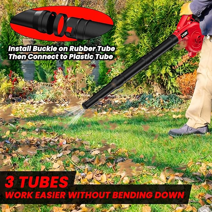 Cordless Leaf Blower for Milwaukee M18 Battery,Electric Jobsite Air Blower with Brushless Motor,6 Variable Speed Up to 180MPH,2-in-1 Handle Electric Blower and Vacuum Cleaner(Battery Not Included)