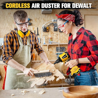 LIVOWALNY Cordless Dust Blower for Dewalt 20V Battery, Leaf Blower Brushless Handheld Blower Sawdust Blower 447 MPH/39 CFM for Garages, Sawmill Room, Workshop Cleaning, Home Improvement (No Battery)