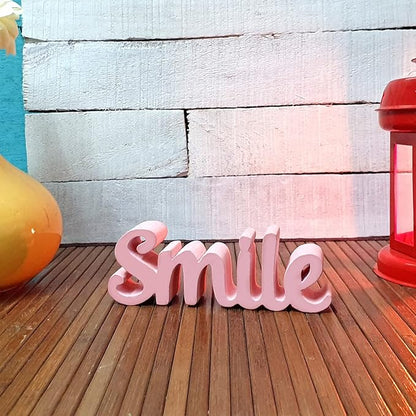 Smile – Peach, Aesthetic table decor for home or office, desk or Shelf. Quirky room decoration showpiece, ideal for birthday gift, corporate gift, and inspiring wall decor