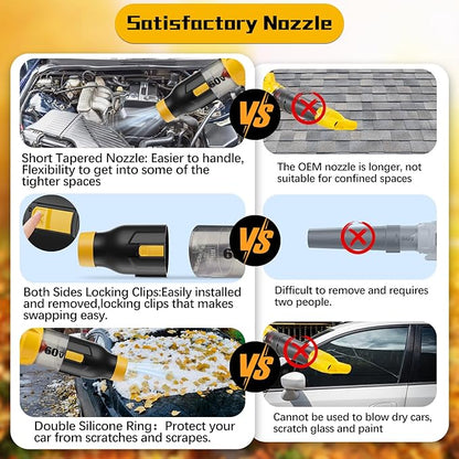 Blower Nozzle for Dewalt 60V MAX Leaf Blower(DCBL772X1 DCBL772B DCMBA572N), Car Drying Nozzle for Dewalt 60V- Bare Nozzle 1 Pack