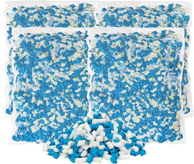 20 LBS Shredded Gel Memory Foam Filling, Comfortable and Soft Bean Bag Chair Filler, Memory Foam Stuffing for Cooling Pillow, Beanbag, Stuffed Animal, Dog Bed, Couch Cushion