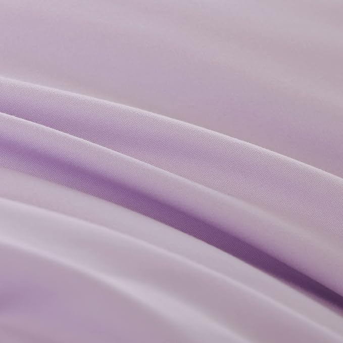 Lavender King Size Comforter Set 3 Piece Soft Microfiber Purple Comforters Set for Women and Girls Purple Lightweight Alternative Comforter for All Season (1 Comforter, 2 Pillowcases)