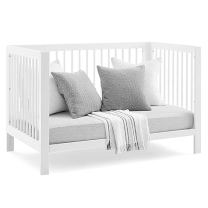 Delta Children babyGap Charlie 6-in-1 Convertible Crib + Brannan Bear Bookcase with Bins + Brannan Bear Wall Shelf with 4 Hooks, Bianca White (Bundle)