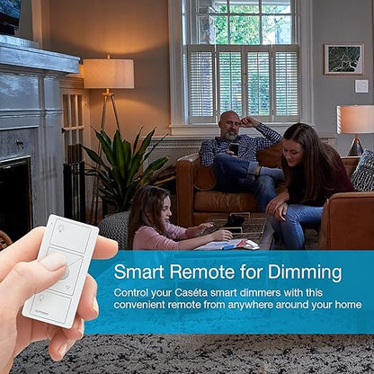 Lutron Caséta Wireless Smart Lighting Dimmer Switch for ELV+ Bulbs with Pico Remote, White