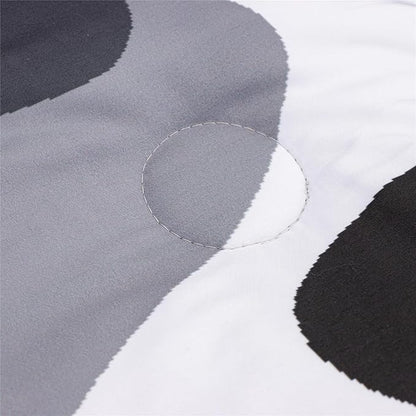 Meeting Story Camouflage Bedding Set, Colorful Pattern Style Comforter Set, 5 PCS One Comforter Two Pillowcases Two Sheets in One Bag, All Season Bedspread for Teens Adults (Grey,Twin5pcs