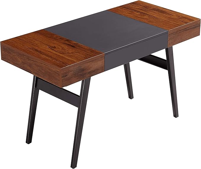 Techni Mobili Expandable Modern Storage Writing Desk, Mahogany