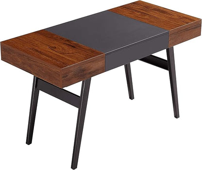 Techni Mobili Expandable Modern Storage Writing Desk, Mahogany