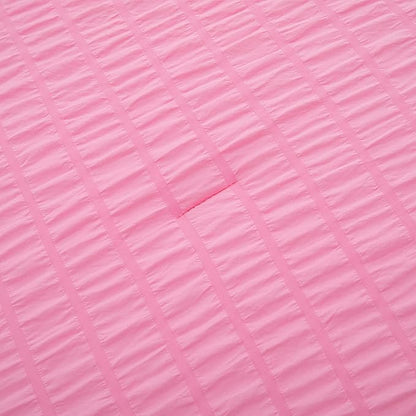 Pink Comforter Sets King Size, Pink Seersucker Bedding Set 3-Pieces Bed in a Bag Microfiber Lightweight Comforter All Season Bedding Sets with 2 Pillowcases