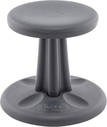 Kore Kids Preschool Wobble Chair - Flexible Seating Stool for Classroom, Preschool, Kindergarten & Elementary School - Age 4-5 yrs, Grey (12in)