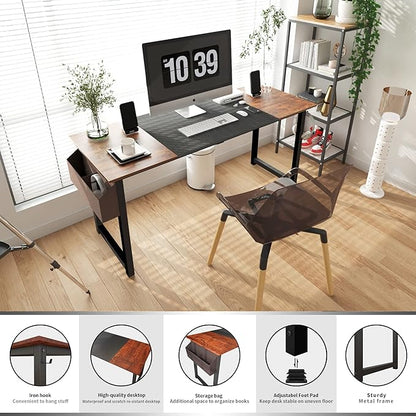 63 inch Sandalwood Splicing Desk, Writing Table, Game Desk, Writing Desk, Computer Desk