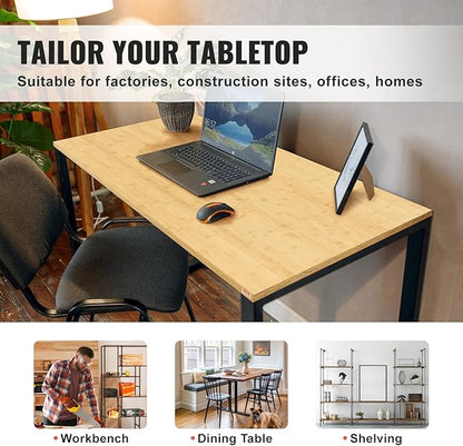 VEVOR Bamboo Table Top, 70.9" x 29" x 1.5", 330 lbs Load Capacity, Universal Solid One-Piece Bamboo Desktop for Height Adjustable Electric Standing Desk Frame, Rectangular Countertop for Home & Office