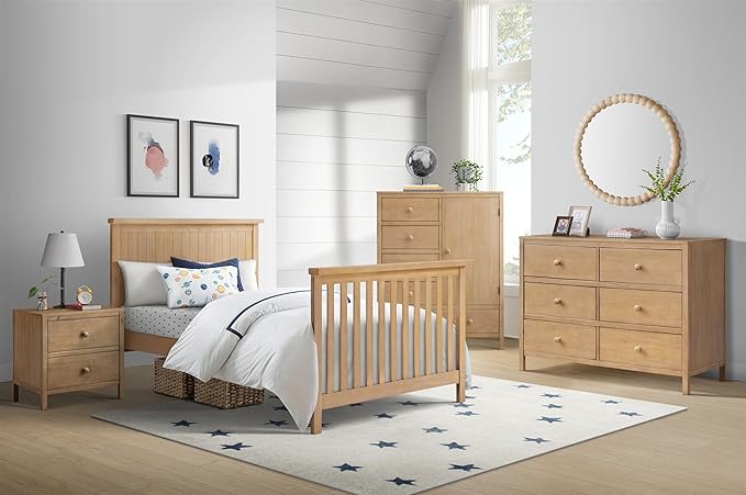 Everlee Crib to Full-Size Bed Conversion Kit, Honey Wood