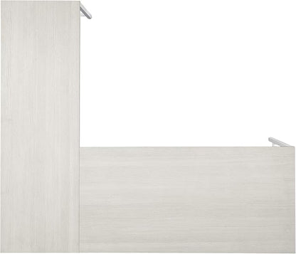 OSP Home Furnishings Contempo L-Shaped Desk, White