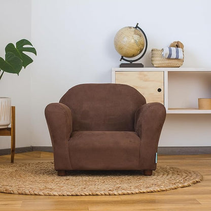 Keet Microsuede Children's Chair, Roundy, Brown