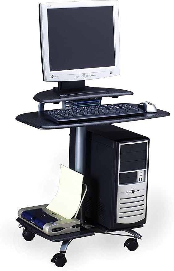 Mayline Mobile Computer Workstation, 28-1/2 by 26 by 29-1/2", Anthracite