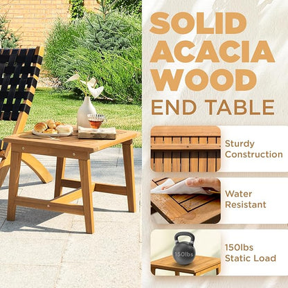 Design Heavy Duty 400lbs Capacity Patio Bistro Piece with Ottomans Outdoor, Onesize, Foldable Reclining Set 5