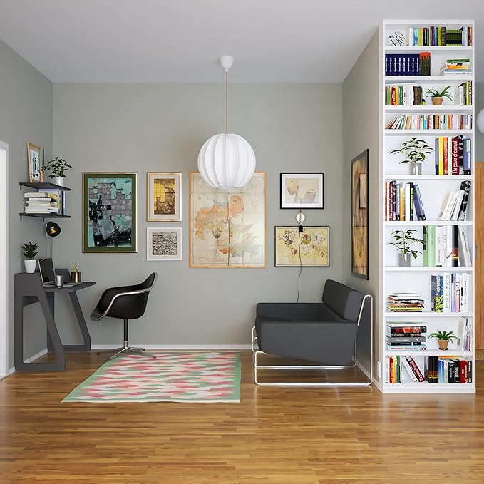 Computer Desk for Bedroom, Office & Small Spaces - Writing Desk Ideal for Students, Kids, Adults - Modern Design Compact Desk with Display Shelf