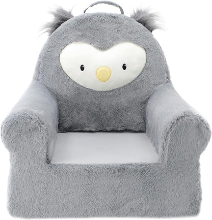 Soft Landing Grey Sweet Seats | Premium Character Chair with Carrying Handle & Side Pockets Owl