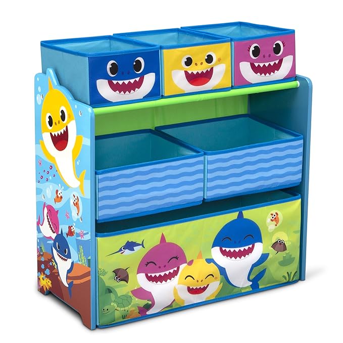 Baby Shark Design & Store 6 Bin Toy Storage Organizer by Delta Children