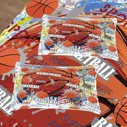 Tailor Shop Basketball Comforter Sets Queen Size, Basketball Bedding Sets for Kids Boys Teens,Sport Comforter Sets with 1 Comforter 2 Pillowcases……