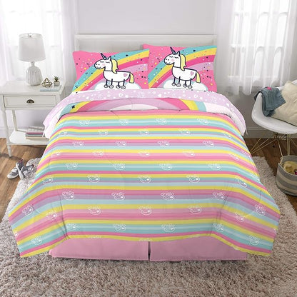 Franco Kids Bedding Super Soft Comforter and Sheet Set, 5 Piece Full Size, Peppa Pig