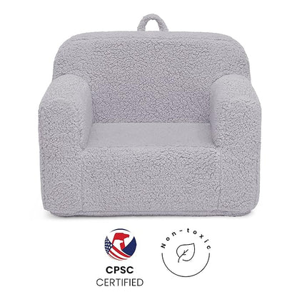 Delta Children Cozee Sherpa Chair, Grey