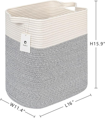 Hamper Toy Storage Collapsible Laundry Bin, Medium Fabric Organizer, 2pack - Silver Gray