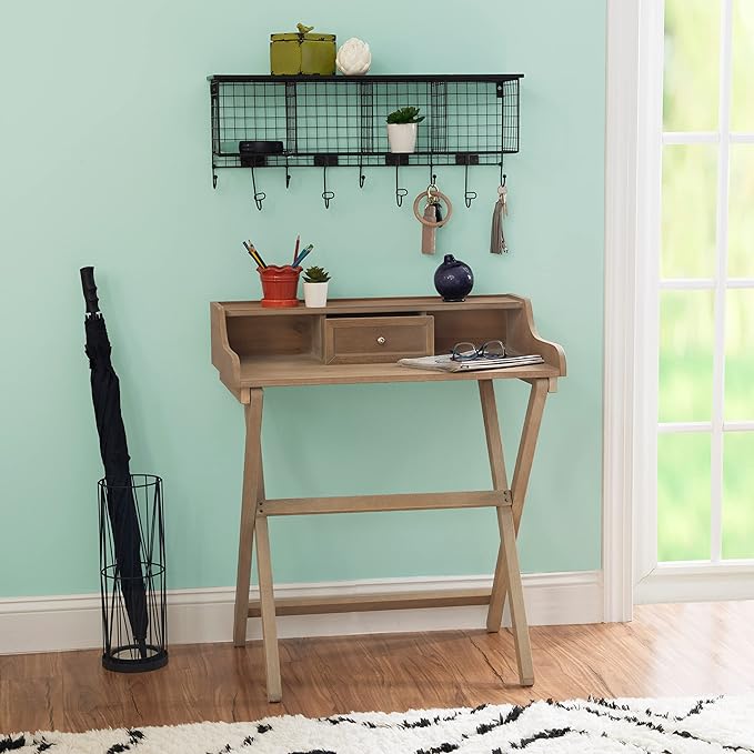 Linon Home Décor Griffin Gray Wash Folding Desk, Grey