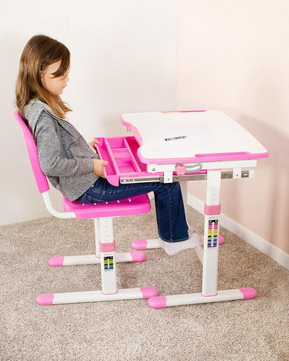 VIVO Height Adjustable Kids Desk Chair, Chair Only, Designed for Interactive Workstation, Universal Children's Ergonomic Seat, Pink, DESK-V201P-CH