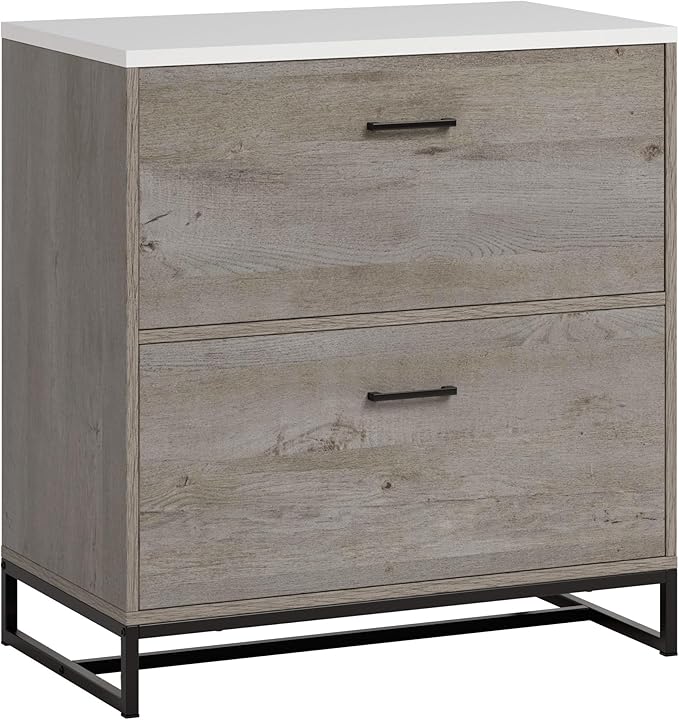 Sauder Tremont Row 2-Drawer Lateral File Cabinet, L: 27.95" x W: 15.71" x H: 29.53", Mystic Oak