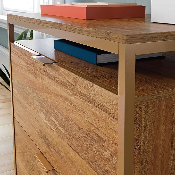 Sauder International Lux Lateral File, L: 30.32" x W: 16.54" x H: 29.72", Sindoori Mango Finish