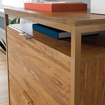 Sauder International Lux Lateral File, L: 30.32" x W: 16.54" x H: 29.72", Sindoori Mango Finish
