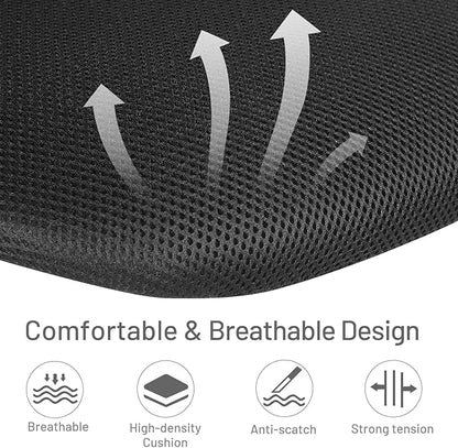FurnitureR Desk Chair Small Study Chairs Armless for Child Kids Teens, Swivel Rolling Lightweight Task Chair with Wheels and Mesh Padded Cushion, Black/Grey