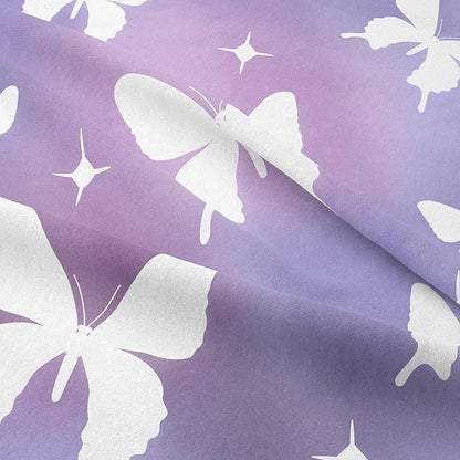 Tailor Shop Butterfly Comforter Sets Full Size,Purple Butterfly Bedding Sets for Girls Kids Teens with 2 Pillowcase…