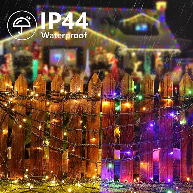 Joomer Christmas Lights 262FT 800 LED Color Changing Christmas Tree Lights Outdoor with Timer, Remote, Connectable for Christmas Decoration(Warm White to Multicolor)