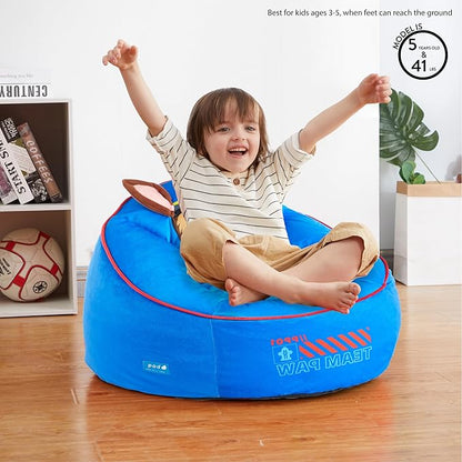 Idea Nuova Paw Patrol The Mighty Movie Hillside by pod Plush Kids Bean Bag Chair, 24" Wx24 Dx17 H