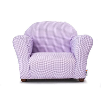 KEET Roundy Kid's Chair, Gingham Chair Only, Lavender