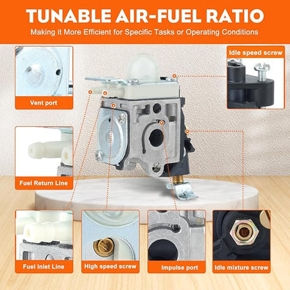 Hipa RB-K106 PB-250LN Carburetor with Repower Kit Spark Plug for Echo Leaf Blower PB250 ES-250 PB-250 PB-250LN Handheld Blower A021003661 Carb