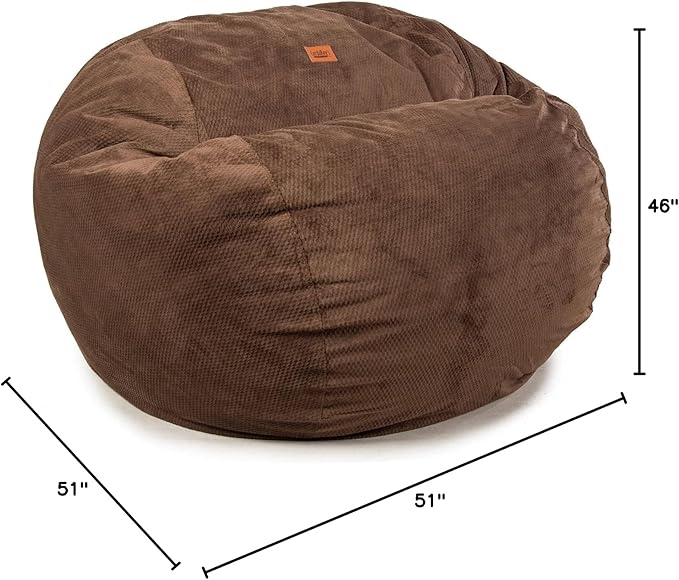 CordaRoy's Chenille Bean Bag Chair, Convertible Chair Folds from Bean Bag to Lounger, As Seen on Shark Tank, Espresso - King Size
