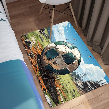 Football Rug for Boys Bedroom - Kids Rug Football Rug Basketball Rugs for Teen Boys Bedroom Football Carpet for Boys Bedroom Football Rugs for Boys Girls Sports Room,2'×3'