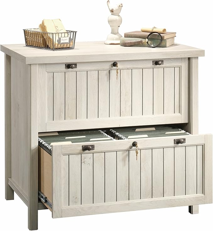 Sauder Costa Lateral File, Chalked Chestnut finish