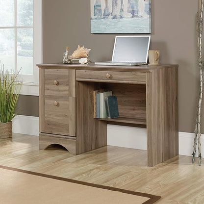 Sauder Harbor View Computer Desk, Salt Oak finish