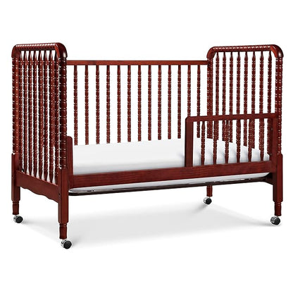 DaVinci Jenny Lind 3-in-1 Convertible Crib in Rich Cherry, Removable Wheels, Greenguard Gold Certified