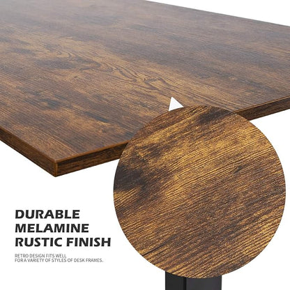 TOPSKY One-Piece Table Top for Electric Standing Desk Adjustable Desk (Rustic Brown., 58.3x26.8x0.7)