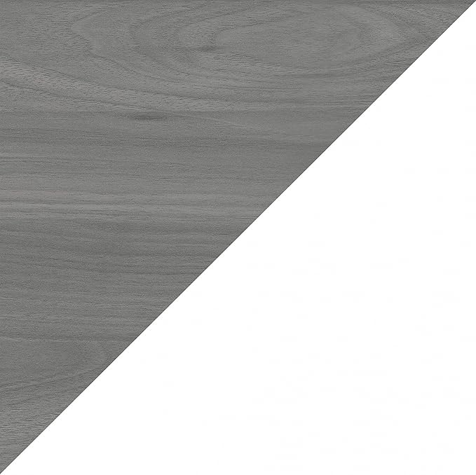 Bush Business Furniture Echo L Shaped Computer Desk, 72W, Pure White and Shiplap Gray