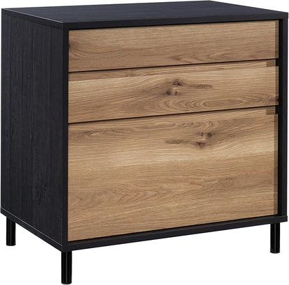 Sauder Acadia Way Lateral File, L: 30.32" x W: 19.45" x H: 29.76", Raven Oak Finish