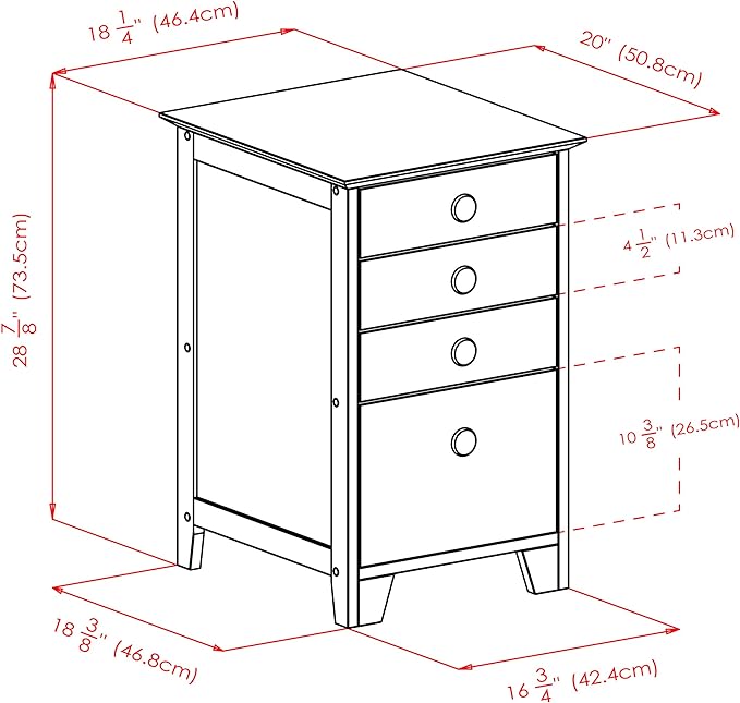 Winsome Studio File Cabinet, Honey