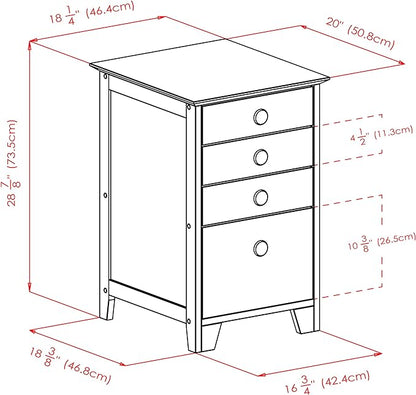 Winsome Studio File Cabinet, Honey