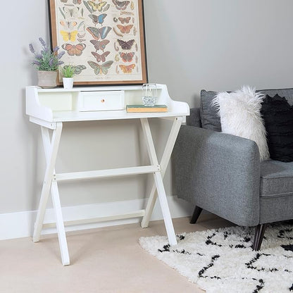 Linon Home Décor Mable White Folding Desk